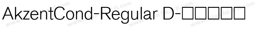 AkzentCond-Regular D字体转换